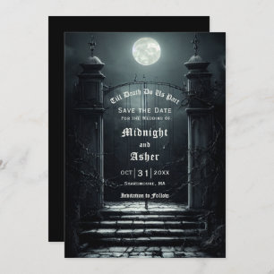 Save The Date Pleine lune Gothique Enregistrer La Date