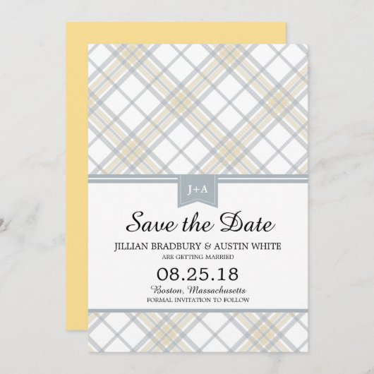 Save The Date Plis simples | Enregistrer la date (Devant / Derrière)
