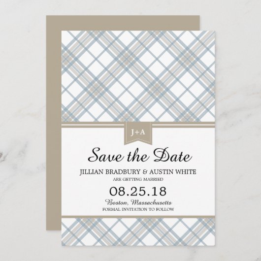 Save The Date Plis simples | Enregistrer la date (Devant / Derrière)