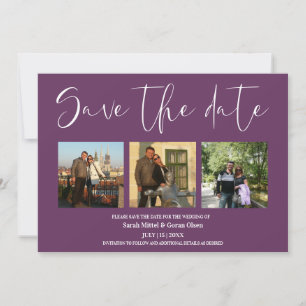 Save The Date Plum Couple Photos Mariage Enregistrer la date