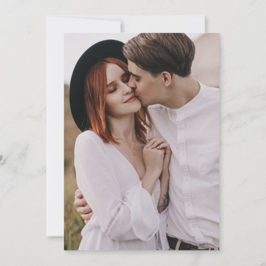 Save The Date Plum Purple Moderne Typographie Chic Simple Photo (Dos)