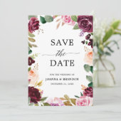 Save The Date Plum violet rose pâle Mariage végétal (Debout devant)
