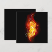 Save The Date Plume de paon de feu (Devant / Derrière)