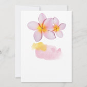 Save The Date Plumeria tropicale Frangipani Mariage (Dos)