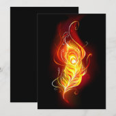 Save The Date Plumes de paquetage de feu (Devant / Derrière)