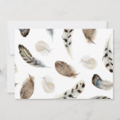 Save The Date Plumes Friend Toffee Brown Personnalisé (Dos)