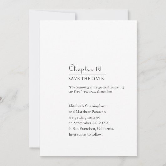 Save The Date Plus Grand Chapitre De Nos Vies | Format Livre (Devant)