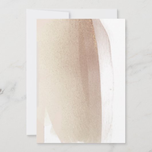 Save The Date Poche et Terracotta Brush Strokes Mariage minimal (Dos)