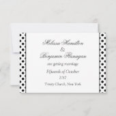 Save The Date Poche noir et blanc point Enregistrer le Mariage d (Dos)