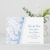 Save The Date Point Agréable New Jersey Map Élégant Script (Debout devant)