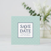 Save The Date Points Chic | Monnaie et Marine Enregistrer la dat (Debout devant)