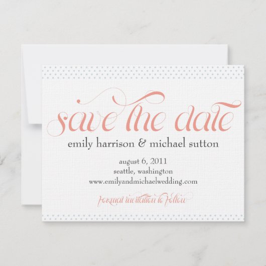 Save The Date Pois Pinpoint Enregistrer la date (Devant)
