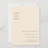 Save The Date Police de caractères de machine à écrire rétro crè (Devant)