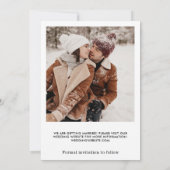 Save The Date Police de machine à écrire minimale Photo Coeur no (Dos)