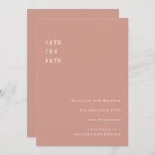Save The Date Police de machine à écrire rétro minimal mariage r (Devant / Derrière)