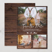 Save The Date Police de machine à écrire rustique Enregistrer la (Devant / Derrière)