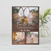 Save The Date Police de machine à écrire rustique Enregistrez la (Debout devant)