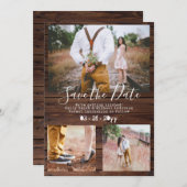 Save The Date Police de machine à écrire rustique Enregistrez la (Devant / Derrière)