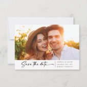 Save The Date Police de script photo moderne (Devant)