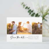 Save The Date Police Trois Photo Script Moderne Enregistrer La D (Debout devant)