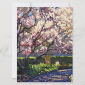 Save The Date Pommiers dans la peinture en fleurs (Devant)
