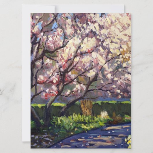 Save The Date Pommiers dans la peinture en fleurs (Devant)