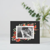 Save The Date Poppy Fleurs sauvages Dark Mariage Photo Enregistr (Debout devant)