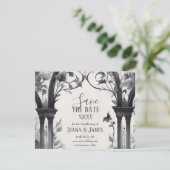 Save The Date Porte de jardin fleuri gothique Pagan Handfasting (Debout devant)