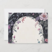 Save The Date Porte de jardin fleuri rose gothique Pagan (Dos)