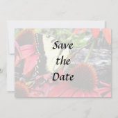 Save The Date Porte-queue sur Echinacea pourpre (Dos)