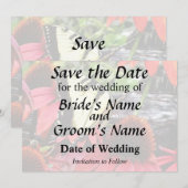 Save The Date Porte-queue sur Echinacea pourpre (Devant / Derrière)