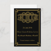 Save The Date Portes Art Déco des années 20 Roaring Enregistrer  (Devant / Derrière)