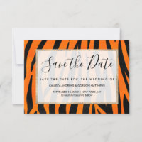 Poster de animal de bandes de tigres noirs orange