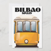 Save The Date Poster de voyage en tramway Bilbao Espagne (Devant)