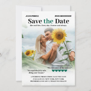 Save The Date Poster Romcom personnalisé Photo Enregistrer la da
