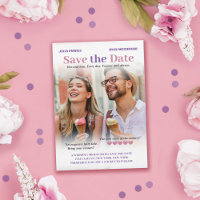 Poster Romcom Puce & Lavender Photo Enregistrer la