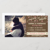 Save The Date Poster rustique : Mousse de fraises Enregistrer la (Devant / Derrière)