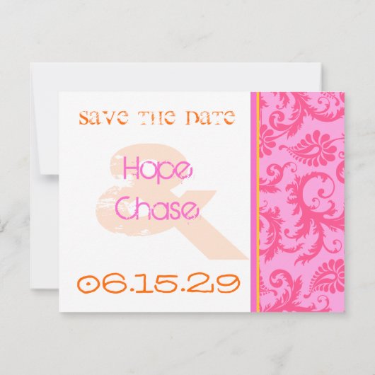 Save The Date Poster Whimsical Style Photo Wedding Enregistrer l (Dos)