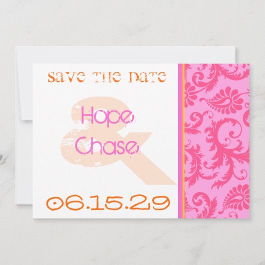 Save The Date Poster Whimsical Style Photo Wedding Enregistrer l (Dos)
