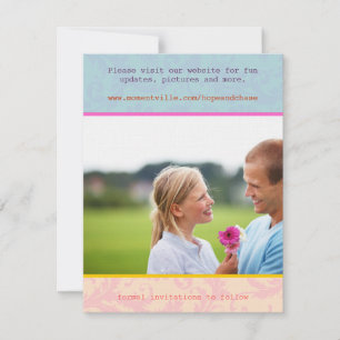 Save The Date Poster Whimsical Style Photo Wedding Enregistrer l