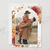 Save The Date Pot de fleurs d'automne Dahlia en bocal Mariage ph (Dos)