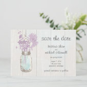 Save The Date Pot de fleurs en grès & Fleurs sauvages Enregistre (Debout devant)