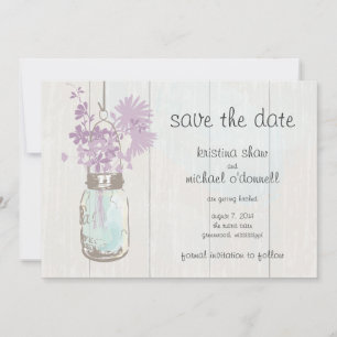 Save The Date Pot de fleurs en grès & Fleurs sauvages Enregistre