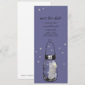 Save The Date Pot de fleurs en grès & Lucioles Enregistrer la Da (Devant / Derrière)