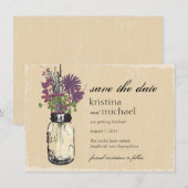 Save The Date Pot en grès et fleurs sauvages d'automne, Étape vo (Devant / Derrière)