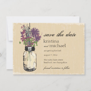 Save The Date Pot en grès et fleurs sauvages d'automne, Étape vo