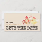 Save The Date Poulets Mariages de ferme Enregistrer la date de l (Devant)