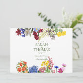 Save The Date Prairie de fleurs sauvages Mariage floral printani (Debout devant)
