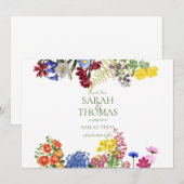 Save The Date Prairie de fleurs sauvages Mariage floral printani (Devant / Derrière)