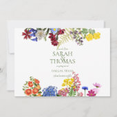 Save The Date Prairie de fleurs sauvages Mariage printanier fleu (Devant)